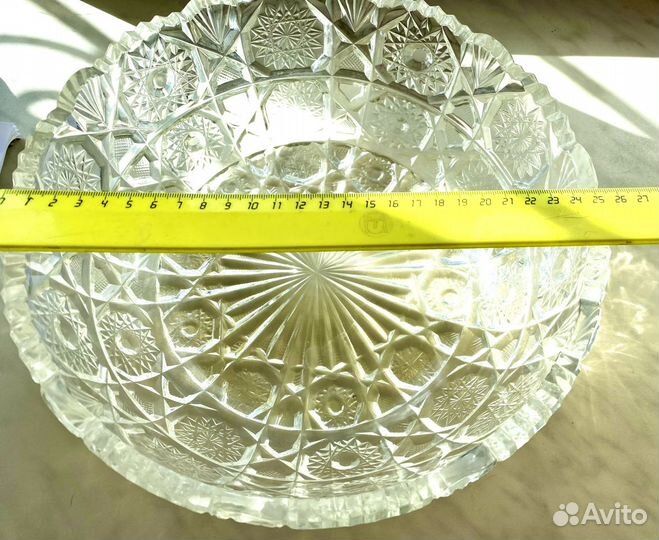 Ваза для фруктов Винтаж хрусталь Чехия