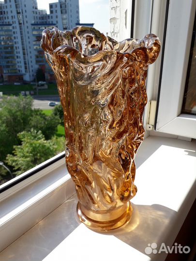 Ваза цветное стекло СССР Неман