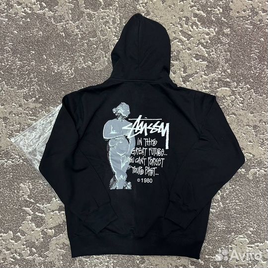 Худи на молнии Stussy SS23 Black Zip-Hoodie