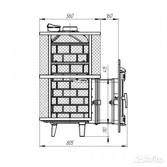 Печь банная 