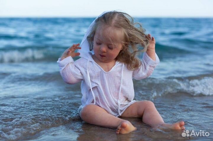 Туника пляжная муслиновая