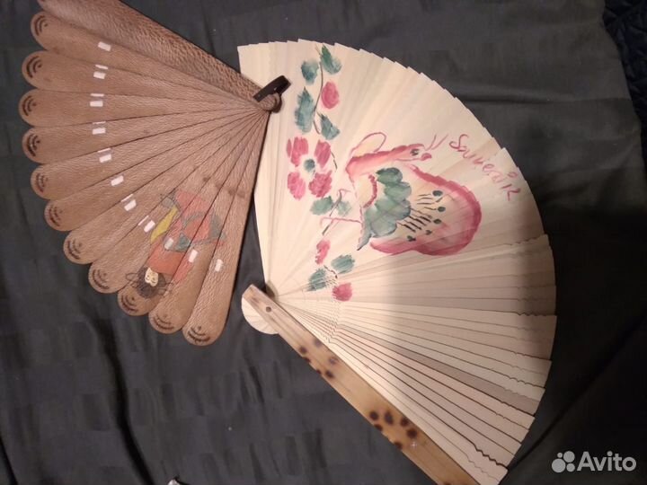 Винтаж хиппи очки фото-модель и веер