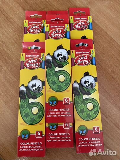 Цветные карандаши 6 штук Новые