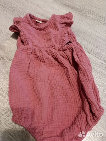 Вещи пакетом из Муслина для девочки малышки 74-80