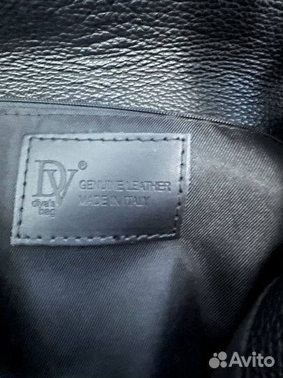 Сумка натуральная кожа черная италия