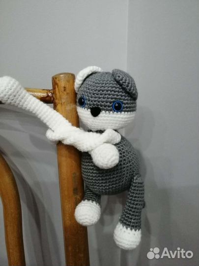 Вязаная кошечка, игрушка