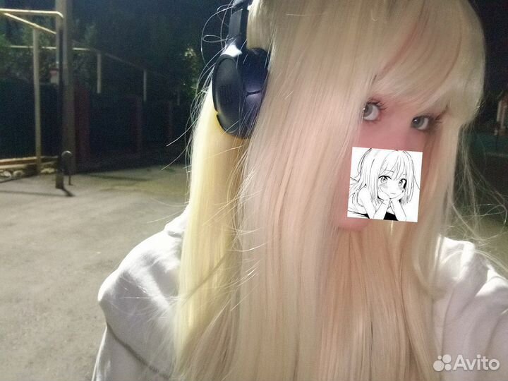 Парик блонд длинный