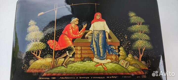 Шкатулка палех СССР миниатюра