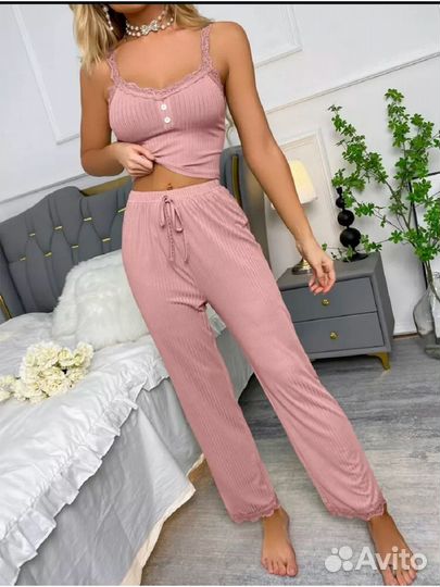 Оптом. Пижама - розовый №Н-83500