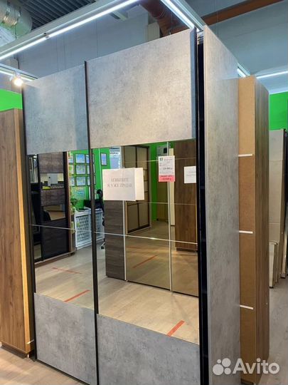 Шкаф купе Прайм Комби (бетон)