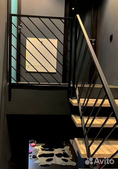 Лестница Г-образная с поворотными ступенями