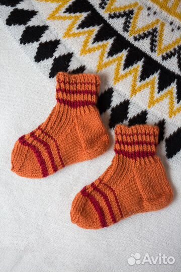 Вязаные носки ручной работы детские