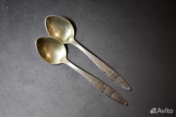 Серебряные винтажные кофейные ложечки СССР 916