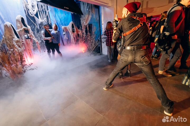 Тяжелый стелящийся дым в Архангельске