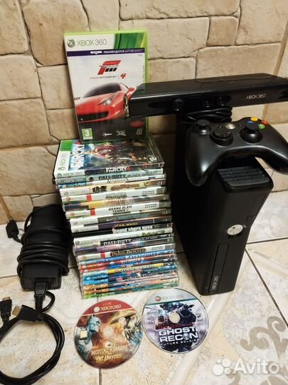 Приставка Xbox 360 с играми