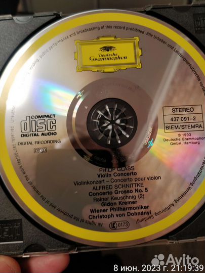 CD Glass Philip - Alfred Schnittke - Gidon Kremer