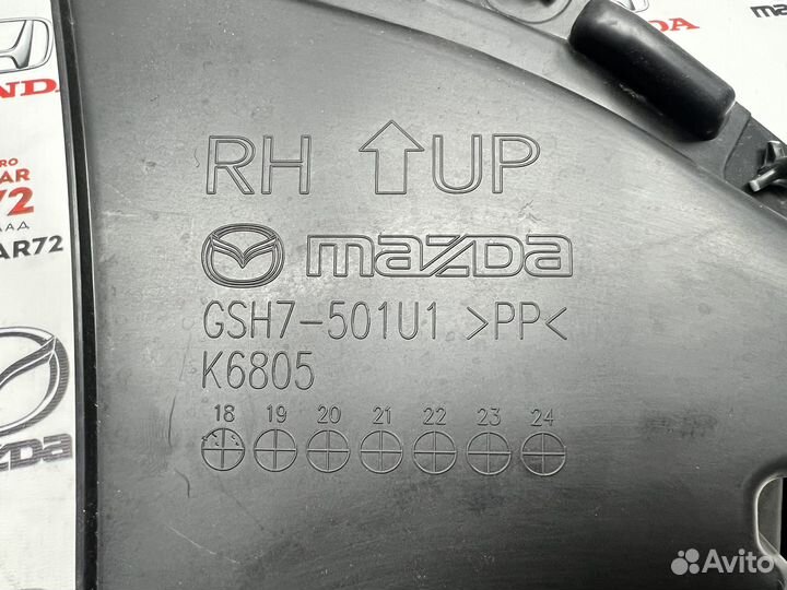 Дефлектор бампера правый Mazda 6 GL 2018-2024