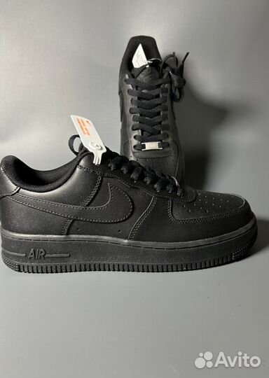 Кроссовки Nike AIR force 1 LOW luxe black gum Люкс