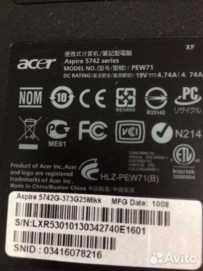 Ноутбук Acer