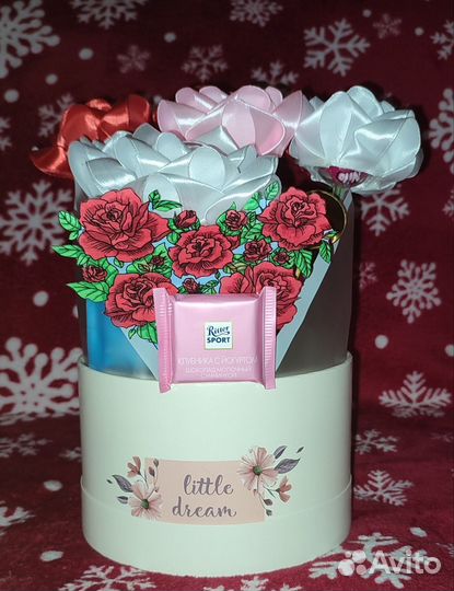 Букет из атласных лент