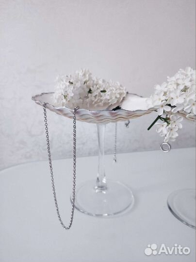 Бокал ракушка из морской раковины свадебный