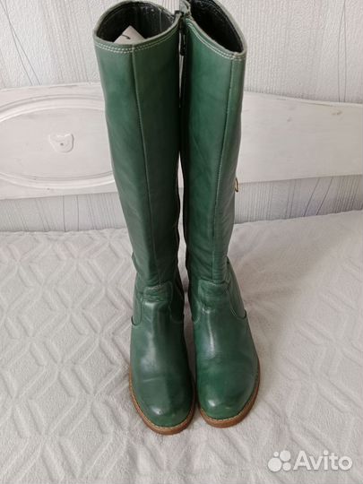 Сапожки зимние зелёные 40 размер бронь