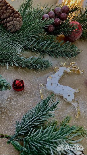 Новогодние игрушки из эпоксидной смолы