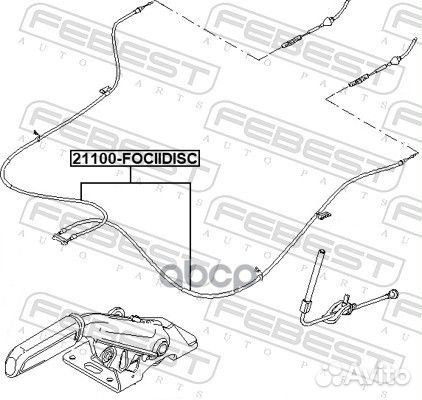 Трос ручного тормоза 21100-fociidisc Febest