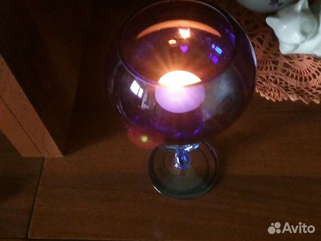 Сервиз Богдановичи бу, подсвечник кобальт