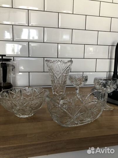 Ваза хрустальная