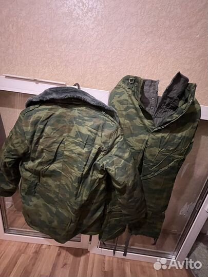 Военный бушлат новый со штанами,зимний, флора