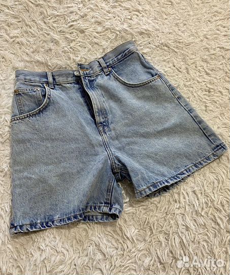 Джинсовые шорты pullbear с высокой посадкой