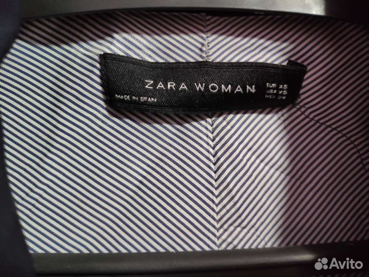 Пиджак zara xs синий