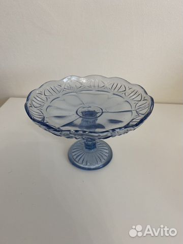 Ваза для фруктов на ножке цветное стекло СССР купить в Москве | Товары ...