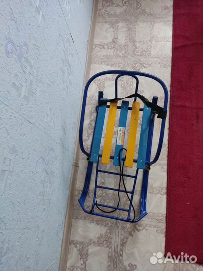 Детские зимние санки на колесах