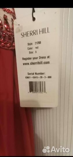 Вечернее платье sherri hill красное