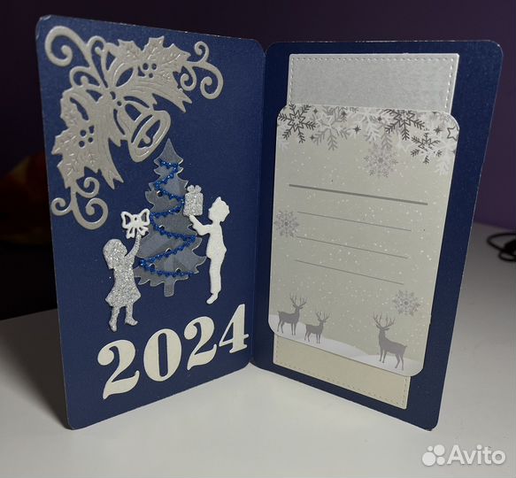 Новогодние открытки ручной работы