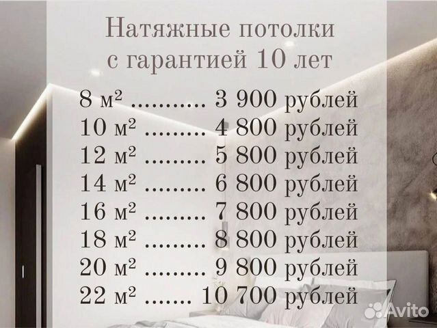 Натяжные потолки в Москве | Услуги | Авито