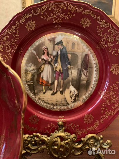 Декоративная тарелка, блюдо сухарница Бавария