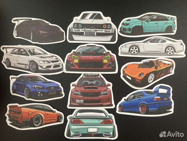 Наклейки / стикеры гоночных автомобилей