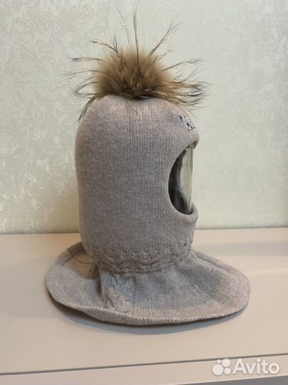 Шапка шлем для девочки 50 52
