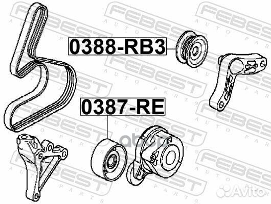 Ролик ремня приводного honda accord 08-12 0388