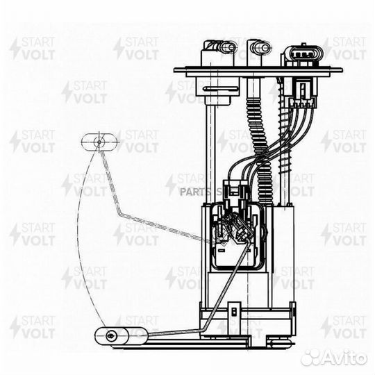 Бензонасос fiat Albea (02) 1.4i (овальная крышка) SFM1601 startvolt