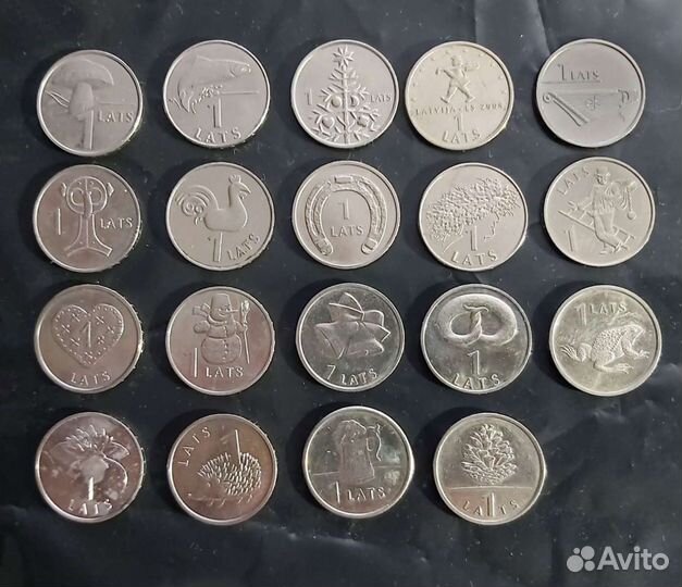 Коллекция юбилейных монет-латы, читаем описание