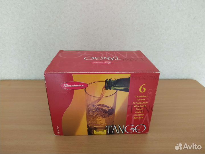 Стаканы высокие Tango Pasabahce, в наборе 6 шт