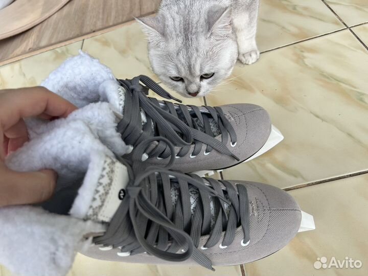 Коньки утепленные Nordway 37 с сумкой и чехлами