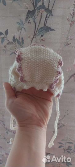 Вязаная шапочка для новорожденных