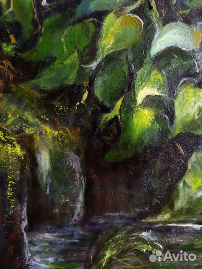 Картина с подсолнухами летний пейзаж маслом 40х60