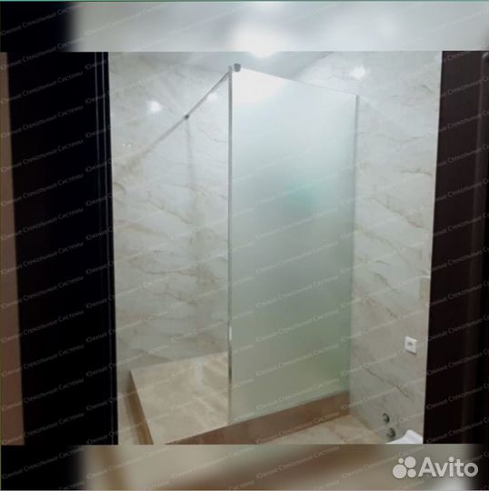 Душевая стеклянная перегородка на заказ