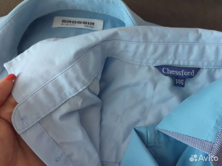 Рубашки школьные 3 шт 140 -146 р-р